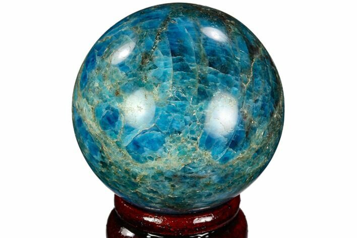 Bright Blue Apatite Sphere - Madagascar #121826